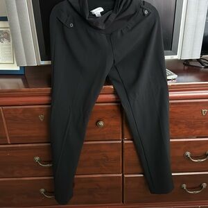 Black maternity slacks.